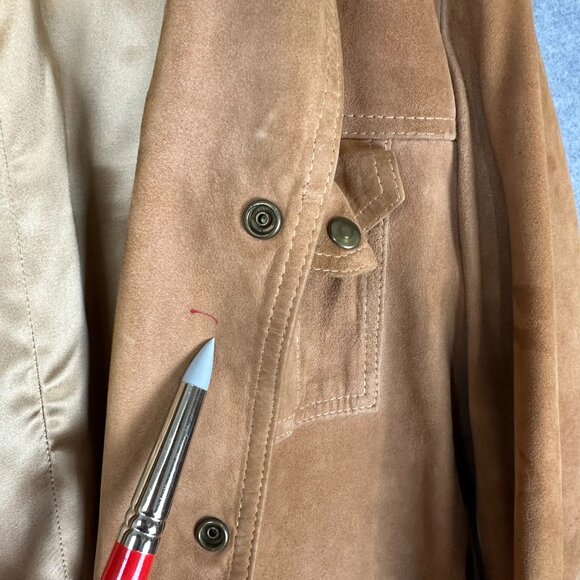 Vintage 60s Abercrombie & Fitch Suede Safari Field Jacket Heritage Americana 44L - Picture 16 of 16